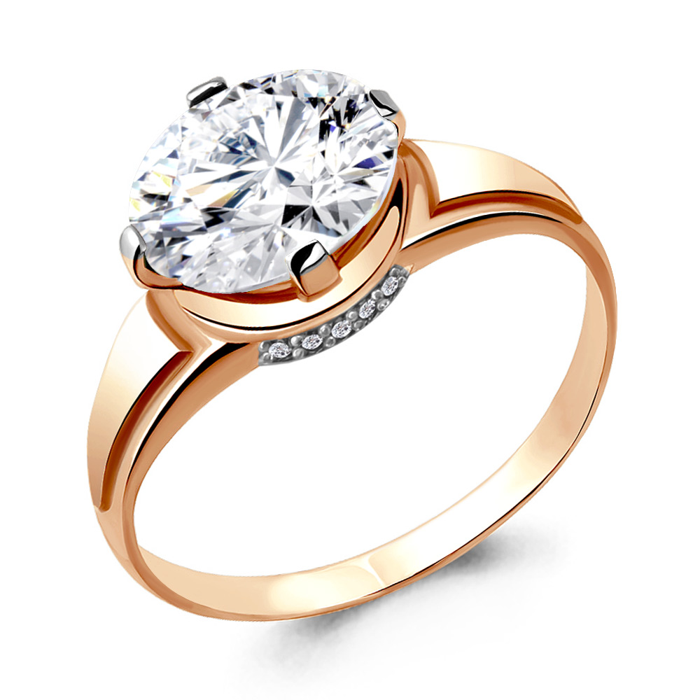 

Кольцо из красного золота с фианитом Aquamarine Aquamarine 63946А_585_кз р, 63946А_585_кз