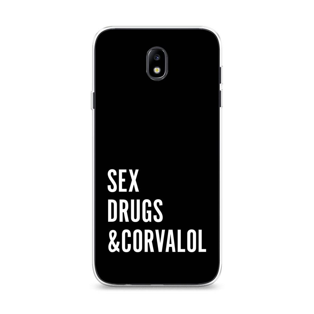 

Чехол на Samsung Galaxy J7 2017 "Corvalol", Черный;серый;белый, 23150-6