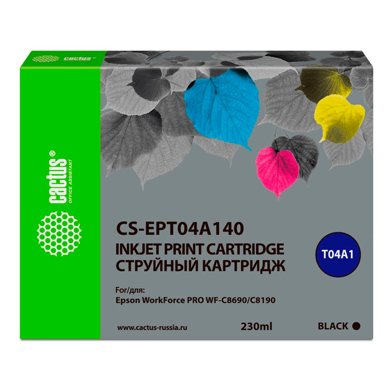 

Картридж для струйного принтера CACTUS CS-EPT04A140 черный, совместимый