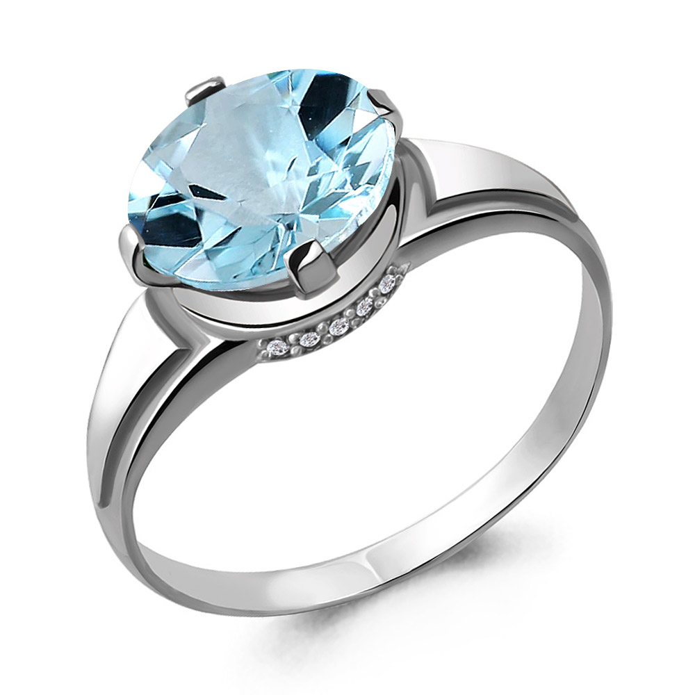 

Кольцо из серебра с топазом Aquamarine Aquamarine 6394602А_925_р р, 6394602А_925_р