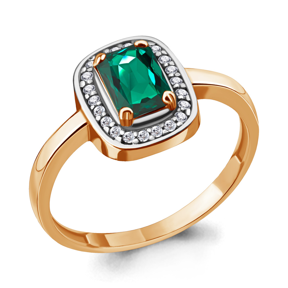 

Кольцо из золота с фианитом Aquamarine Aquamarine 63902Г_585_кз р, 63902Г_585_кз