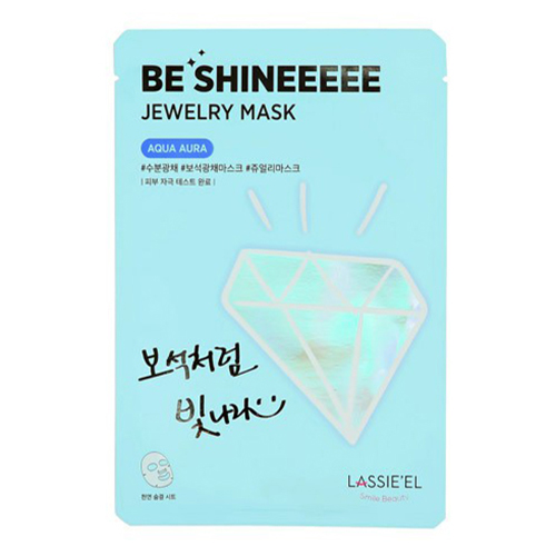 Маска для лица LASSIE`EL Be shine jewerly Aqua Aura тканевая, увлажняющая, 28 г