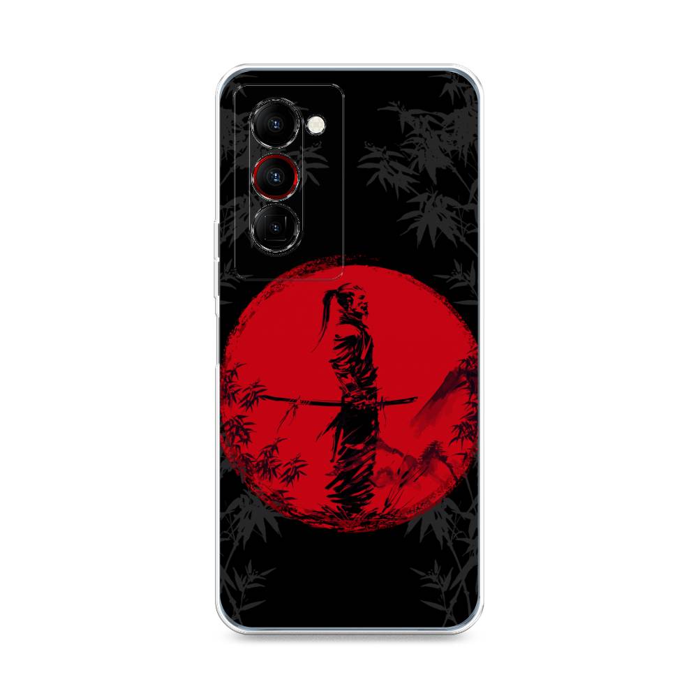 

Чехол на Tecno Camon 18 Premier "Самурай на красном фоне", Черный;красный;серый, 300850-4