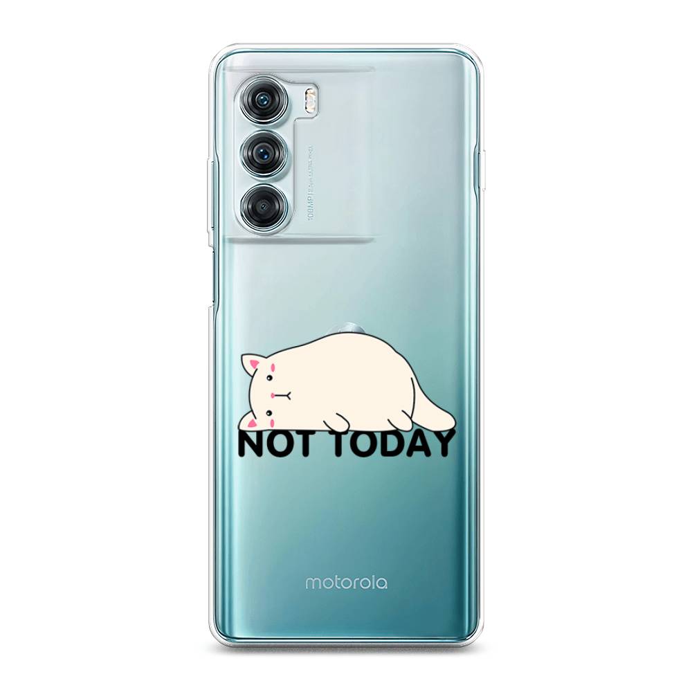 

Чехол на Motorola Moto Edge S30 "Cat not today", Белый;розовый;черный, 243050-1