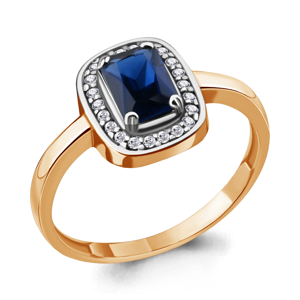 

Кольцо из золота с фианитом Aquamarine Aquamarine 63902Б_585_кз р. 17,5, 63902Б_585_кз