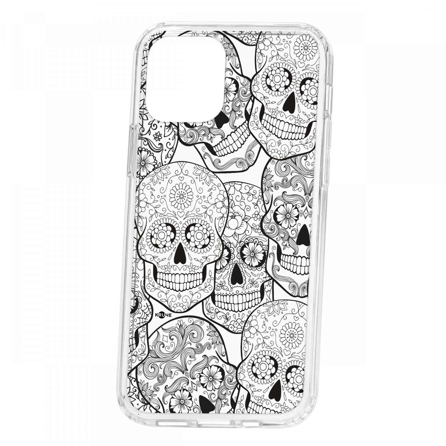 фото Чехол для apple iphone 12 / 12 pro кruче print skull black