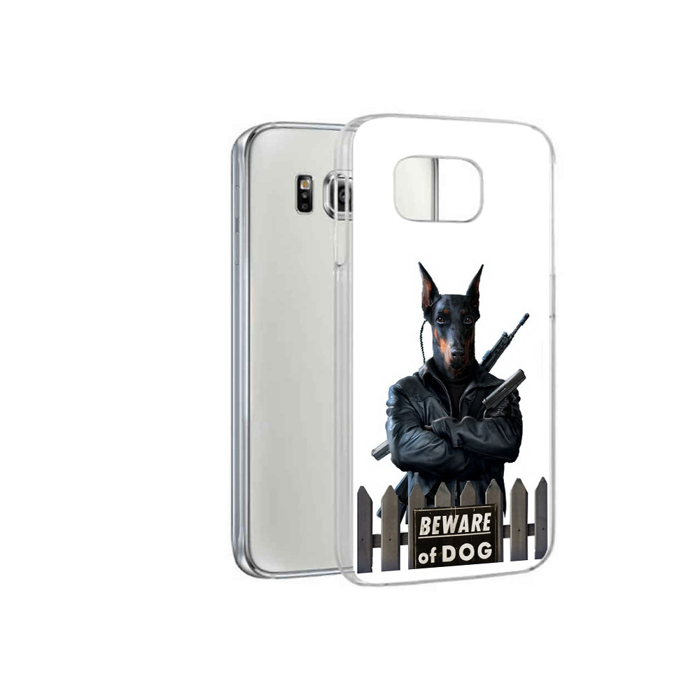 

Чехол MyPads Tocco для Samsung Galaxy S6 доберман (PT12300.506.332), Прозрачный, Tocco