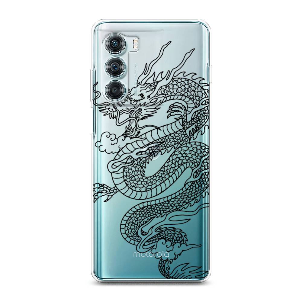 

Чехол на Motorola Moto Edge S30 "Большой китайский дракон", Черный;серый, 243050-1
