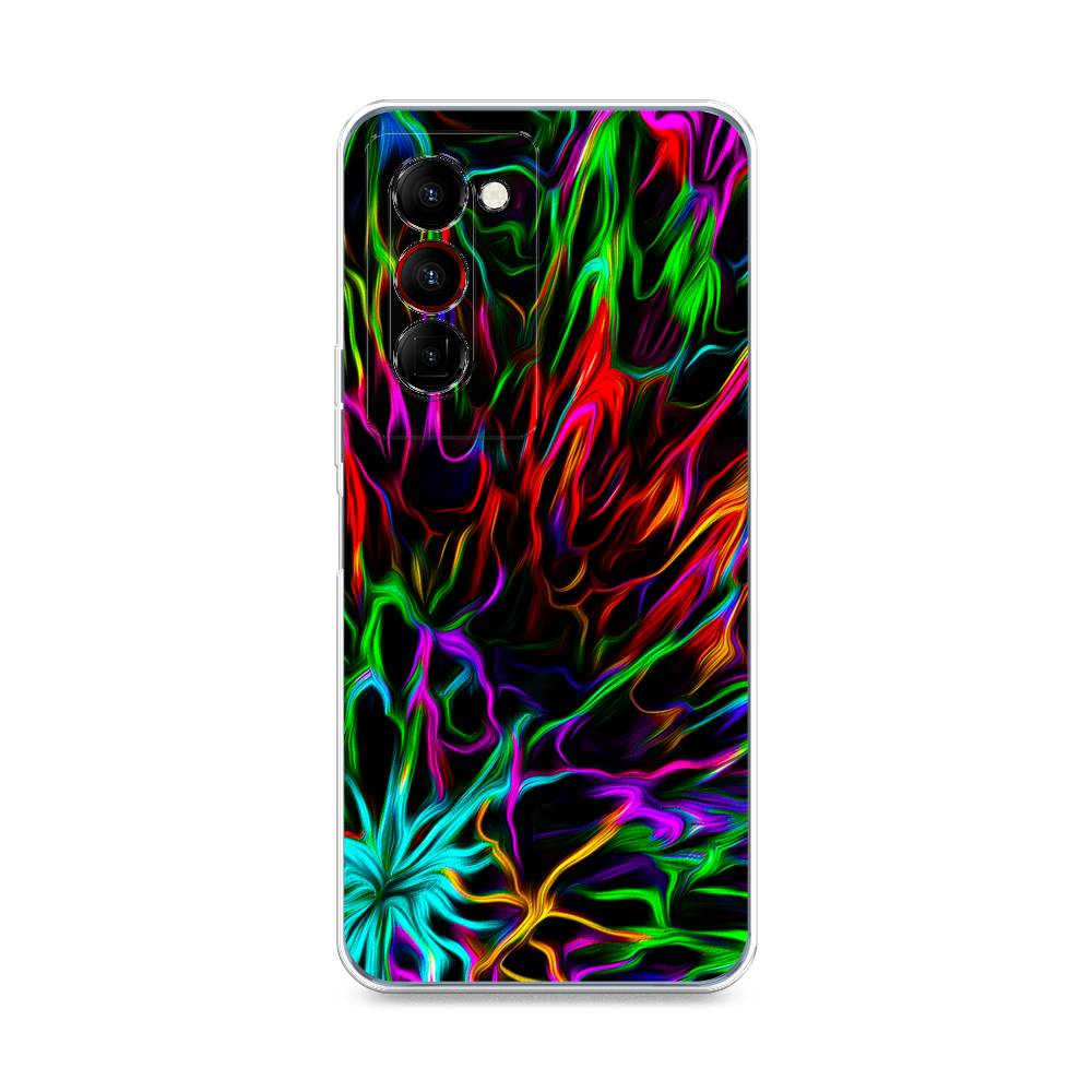 

Чехол на Tecno Camon 18 Premier "Разноцветные разводы", Голубой;зеленый;оранжевый, 300850-3