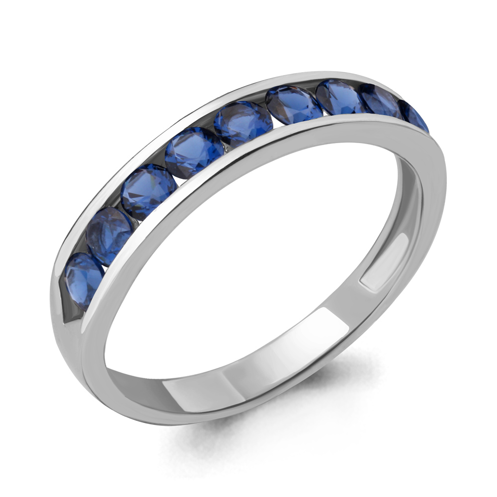 

Кольцо из серебра с сапфиром искусственным Aquamarine Aquamarine 63897Б_925_р р. 16, 63897Б_925_р