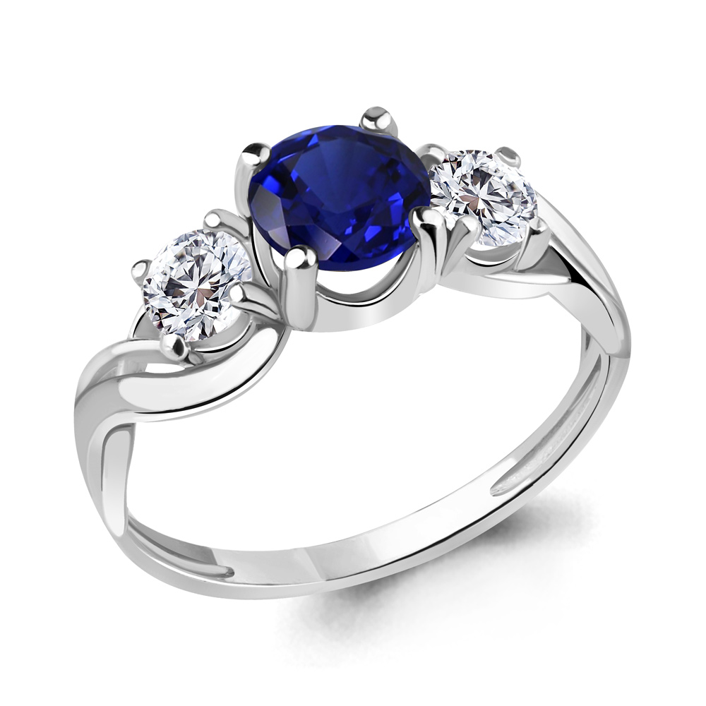 

Кольцо из серебра с фианитом Aquamarine Aquamarine 63894Б_925_р р, 63894Б_925_р