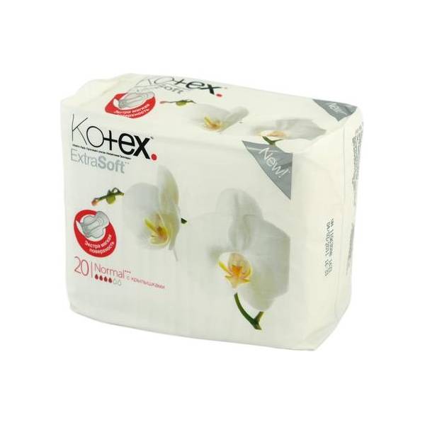 

Прокладки Kotex Extra Soft Normal Duo 20 шт., Белый