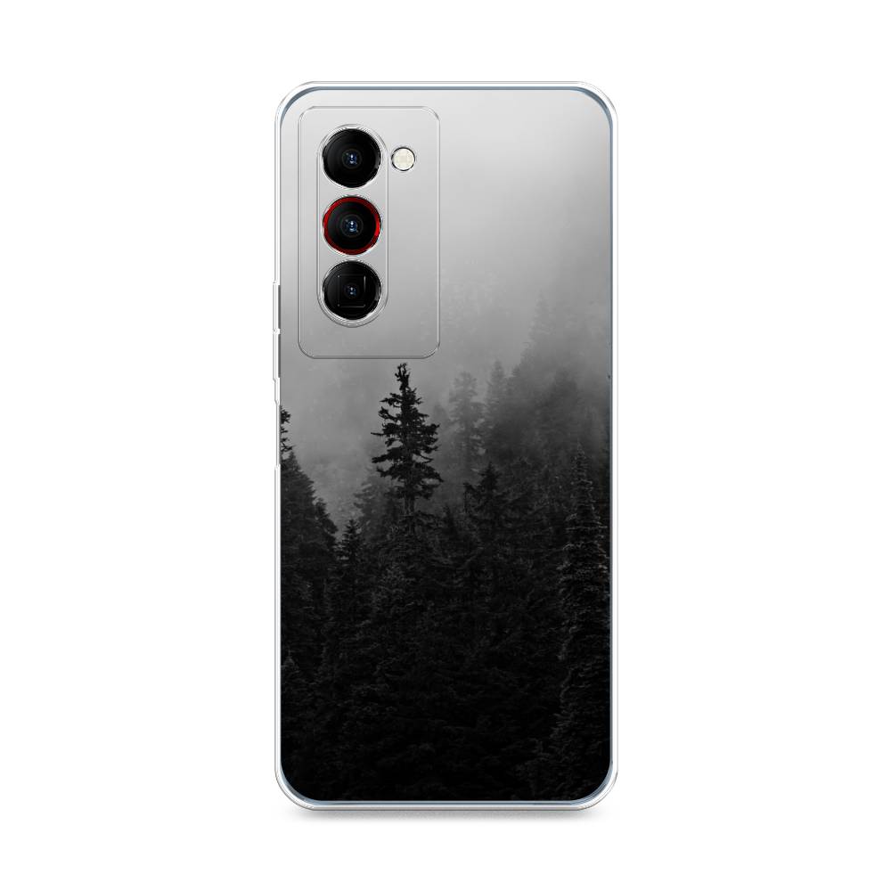 

Чехол на Tecno Camon 18 Premier "Туманный лес", Серый;черный, 300850-2