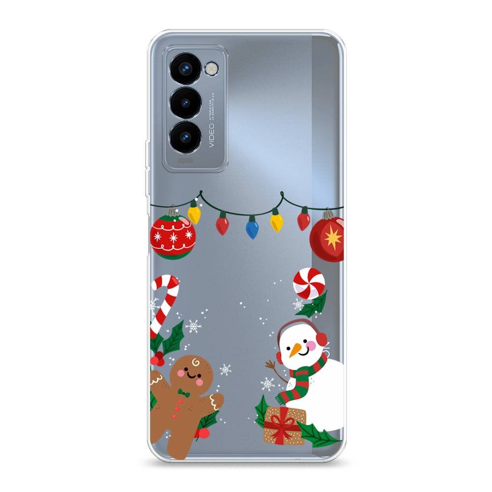

Чехол на Tecno Camon 18P "Новогоднее настроение", Коричневый;красный;зеленый, 300750-5
