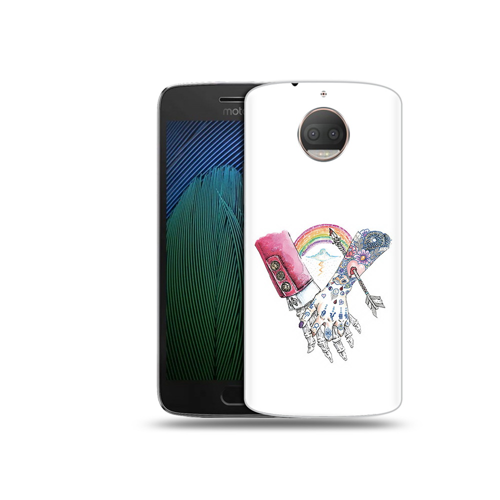 

Чехол MyPads Tocco для Motorola Moto G5S Plus абстракция руки в татуировках, Прозрачный, Tocco