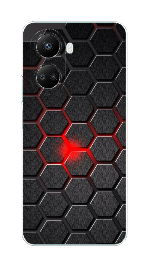 

Чехол на Huawei nova 10 SE "Соты красные", Красный;черный;серый, 6109650-3