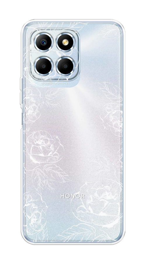 

Чехол на Honor X6 "Розы графика", Черный;серый, 6109550-2