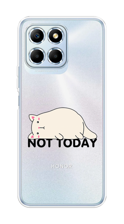

Чехол на Honor X6 "Cat not today", Белый;розовый;черный, 6109550-1