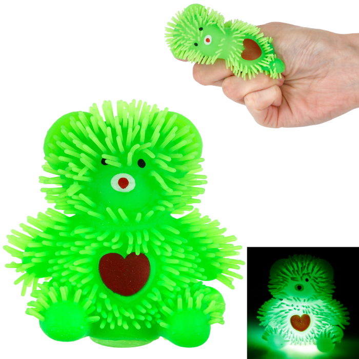 

Игрушка-антистресс 1toy Йо-Ёжики, зелёный Медвежонок 8 см, со светом, Зеленый, Т24147-1