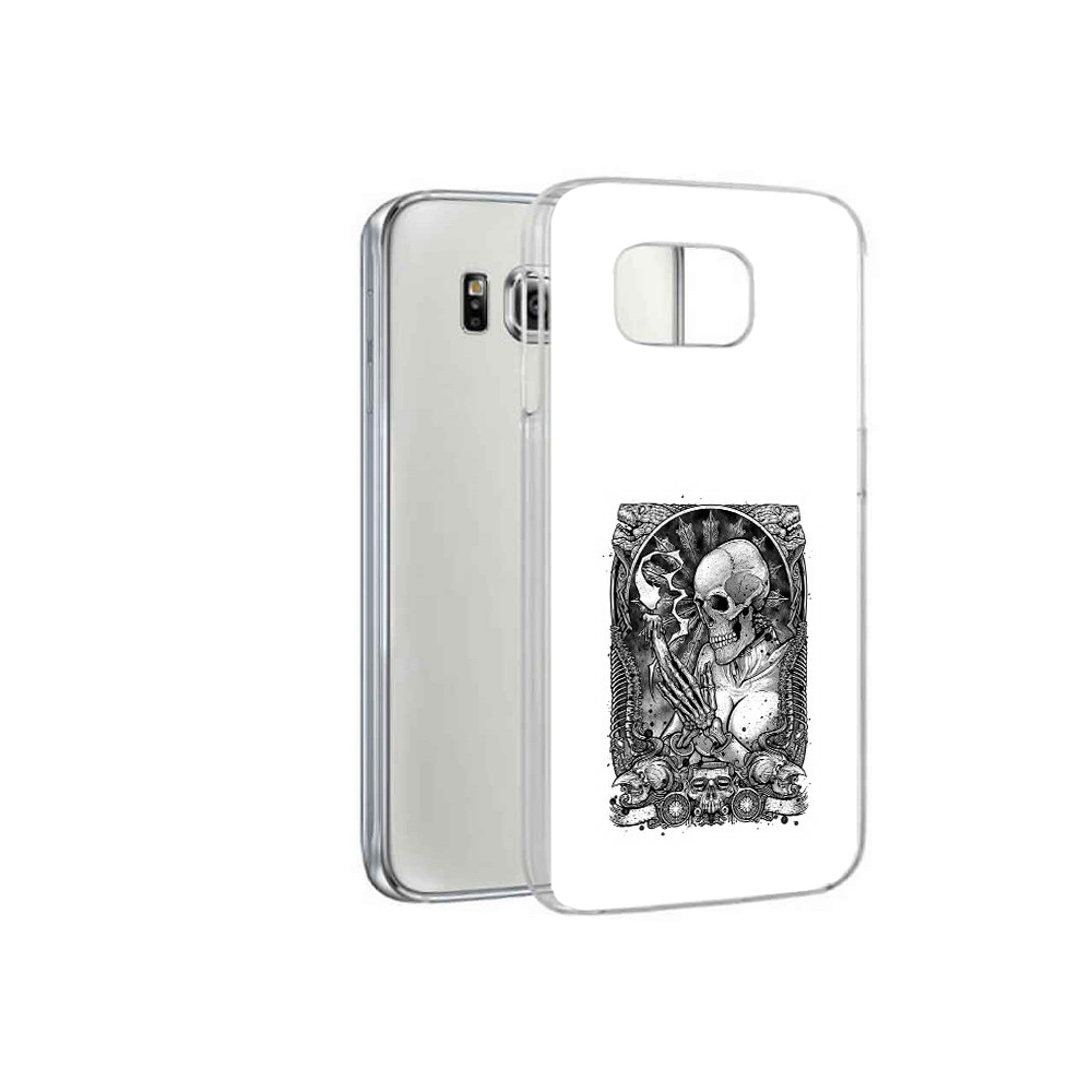 

Чехол MyPads Tocco для Samsung Galaxy S6 девушка скелет (PT12300.506.316), Прозрачный, Tocco