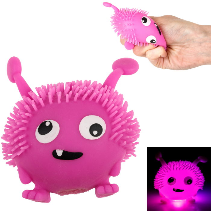 

Игрушка-антистресс 1toy Йо-Ёжики, розовый Монстр 6 см, со светом, Т24146-1