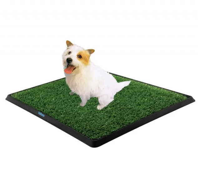 фото Туалет для собак pet park pet zoom с искусственной травой, черный, 63х51х6 см