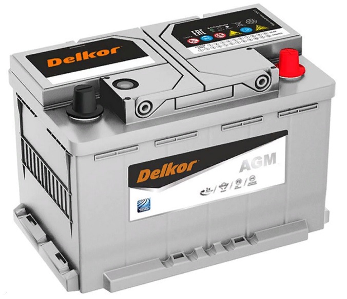 

Аккумулятор Delkor AGM 70 А/ч 760 А обр. пол. Евро авто (278х175х190) LN3