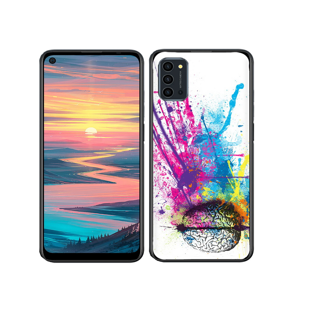 

Чехол MyPads Tocco для Oukitel K9 Pro яркий красочный мозг, Прозрачный, Tocco
