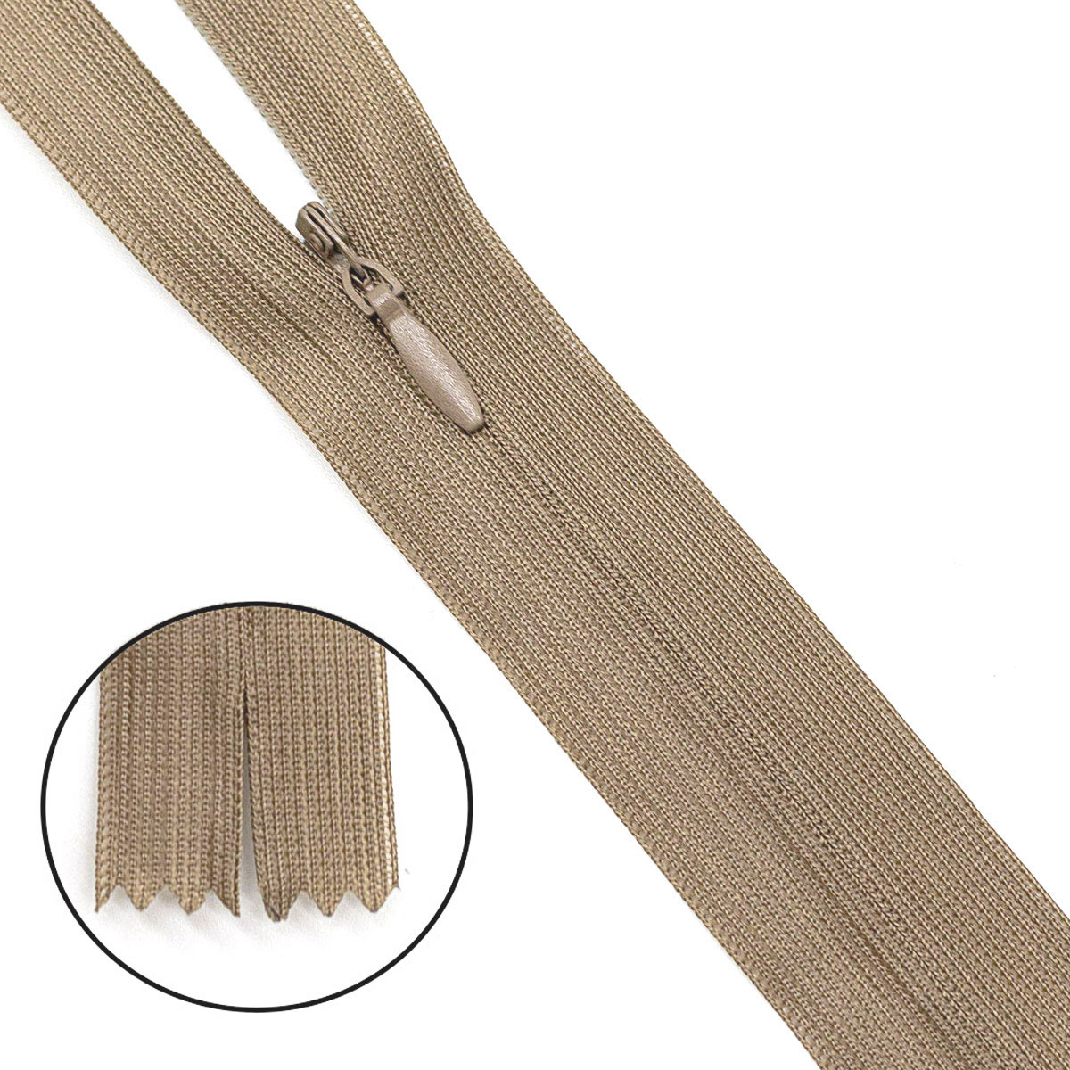 

Молния потайная неразъёмная т3 50см (нейлон) (F294 какао), 10 шт, Коричневый, 10150