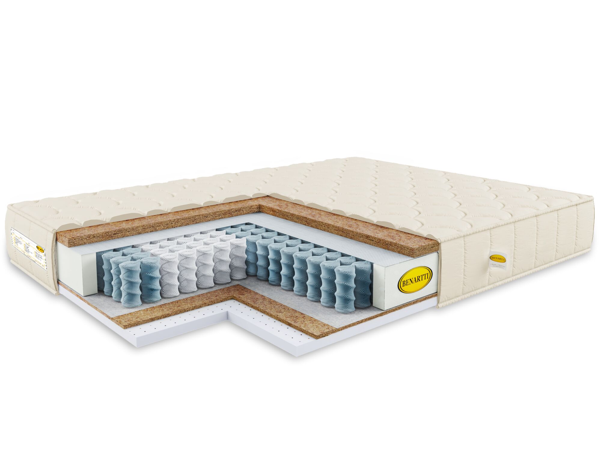 

Матрас Benartti Prime Hard TFK 150x200, Бежевый, Prime Hard TFK