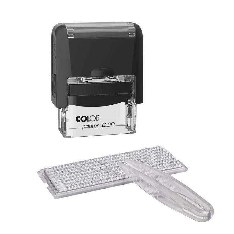 Самонаборный штамп Colop Printer C20 Set пластик корп.:черный автоматический 4стр. оттис.: