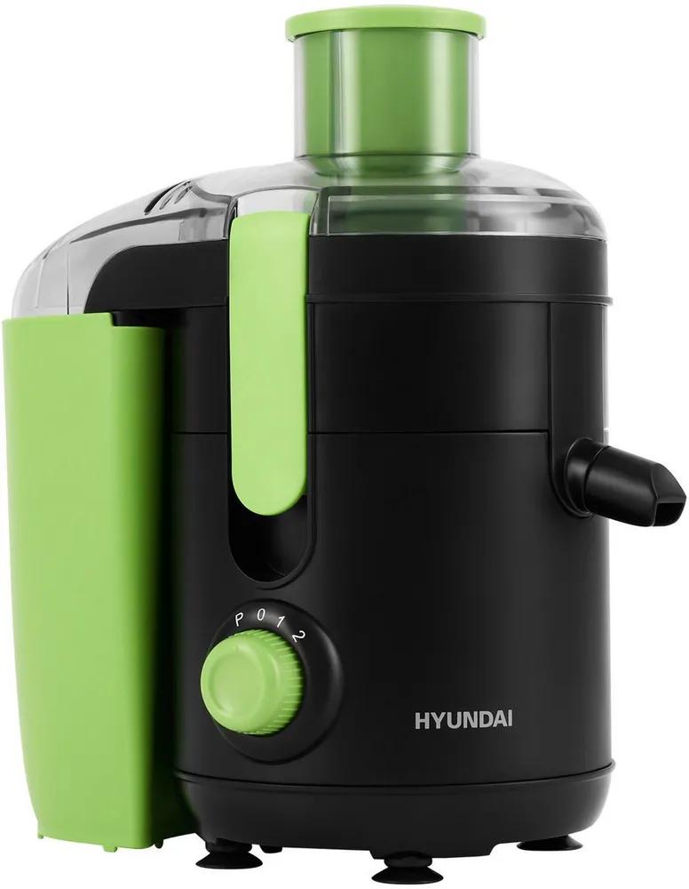 Соковыжималка центробежная Hyundai HY-JE1625 500Вт рез.сок.:400мл. черный/зеленый соковыжималка центробежная hyundai hy je1625 черный зеленый