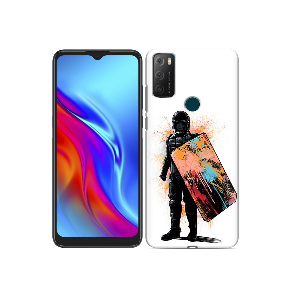 

Чехол MyPads Tocco для TCL 20e солдат с красочным щитом, Прозрачный, Tocco