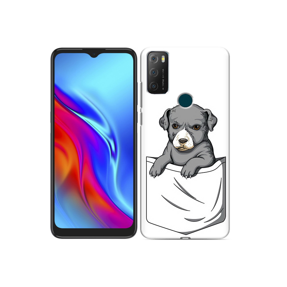 

Чехол MyPads Tocco для TCL 20e собачка в кармане, Прозрачный, Tocco