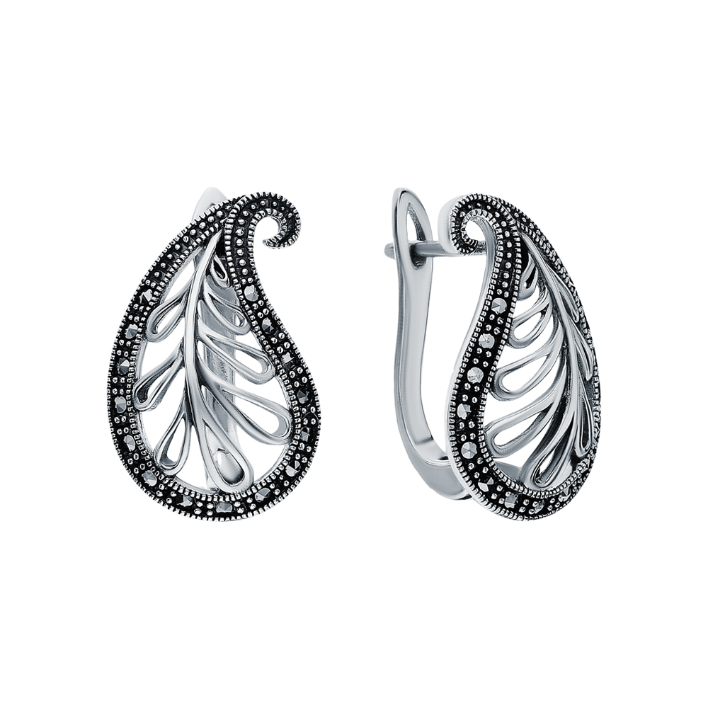 

Серьги из серебра с марказитом Марказит HE904-8221, HE904-8221