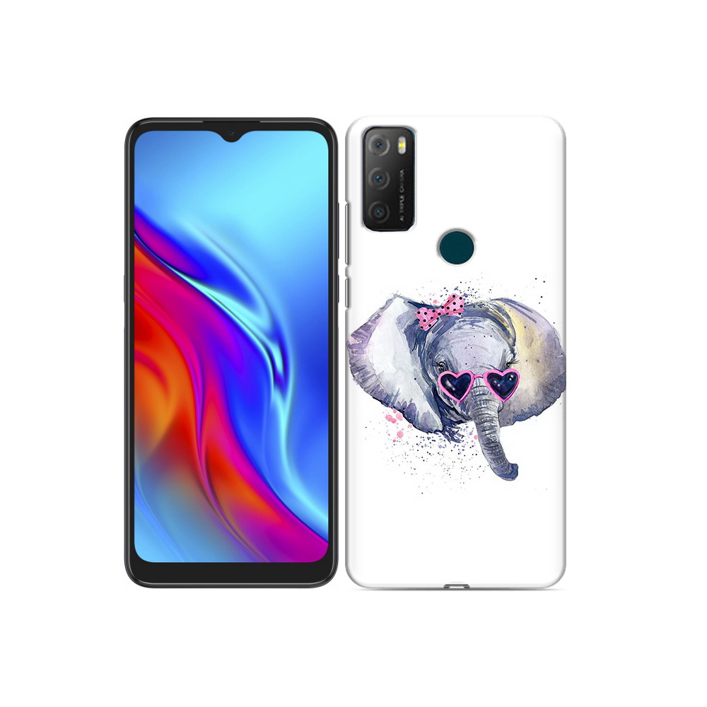 

Чехол MyPads Tocco для TCL 20e слоник в очках, Прозрачный, Tocco