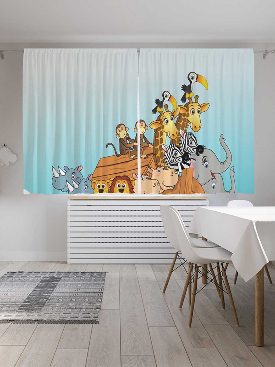 

Классические шторы JoyArty "Ноев ковчег", серия Oxford DeLux, 2 полотна 145x180 см, Ноев ковчег