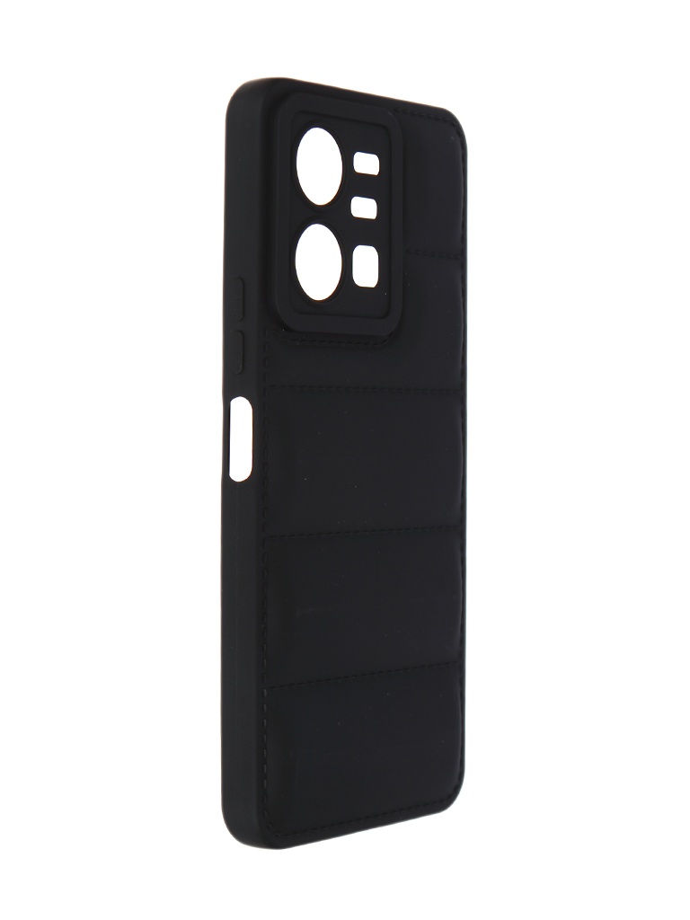 

Чехол DF для Vivo Y22 Silicone дутый Black vJacket-01, Черный