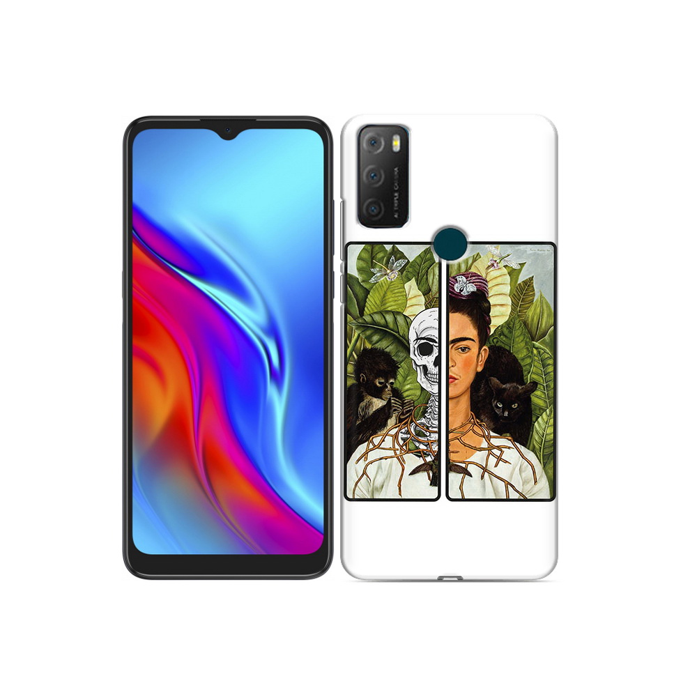 

Чехол MyPads Tocco для TCL 20e сдвоенная картинка девушка скелет, Прозрачный, Tocco