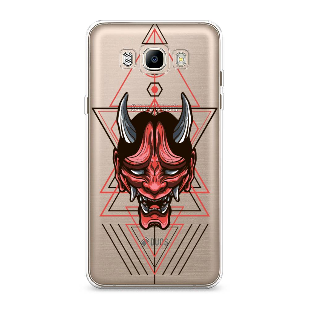 

Чехол на Samsung Galaxy J7 2016 "Hanya Oni mask", Серый;красный;черный, 23050-4