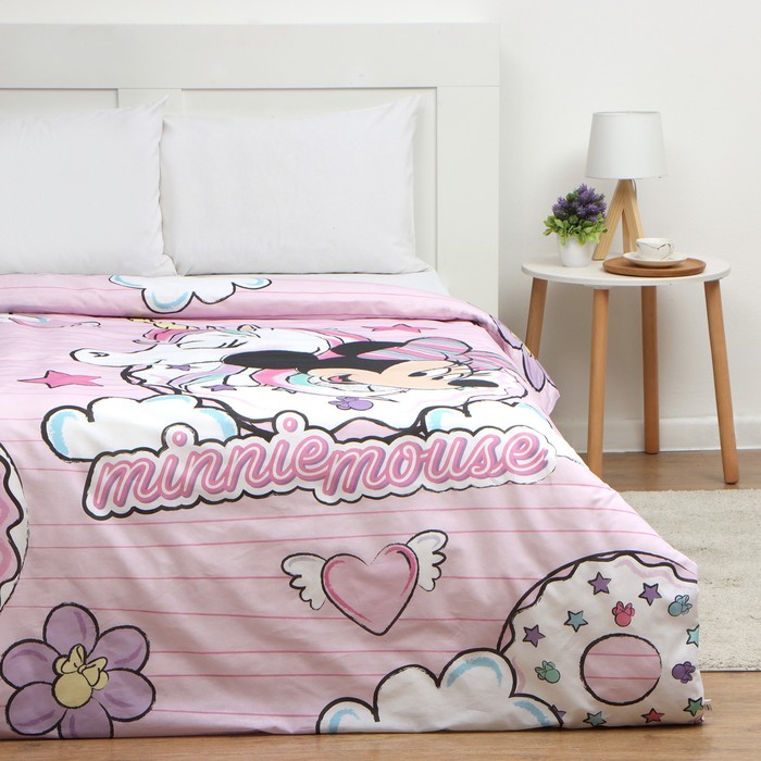 Пододеяльник Disney Minnie Mouse с единорогом 143x215 см 100 хлопок поплин 2648₽