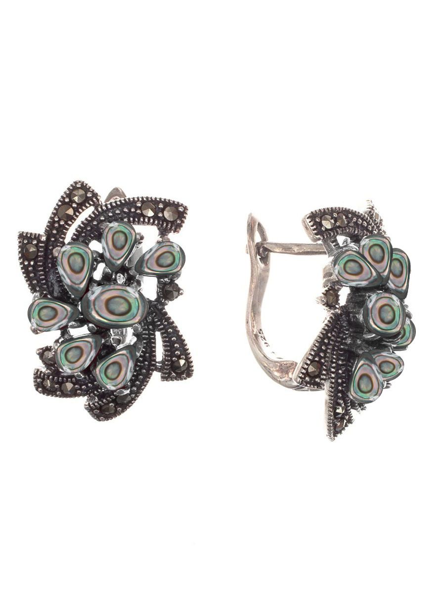 

Серьги из серебра с перламутром/марказитом Марказит HE878-7534, HE878-7534