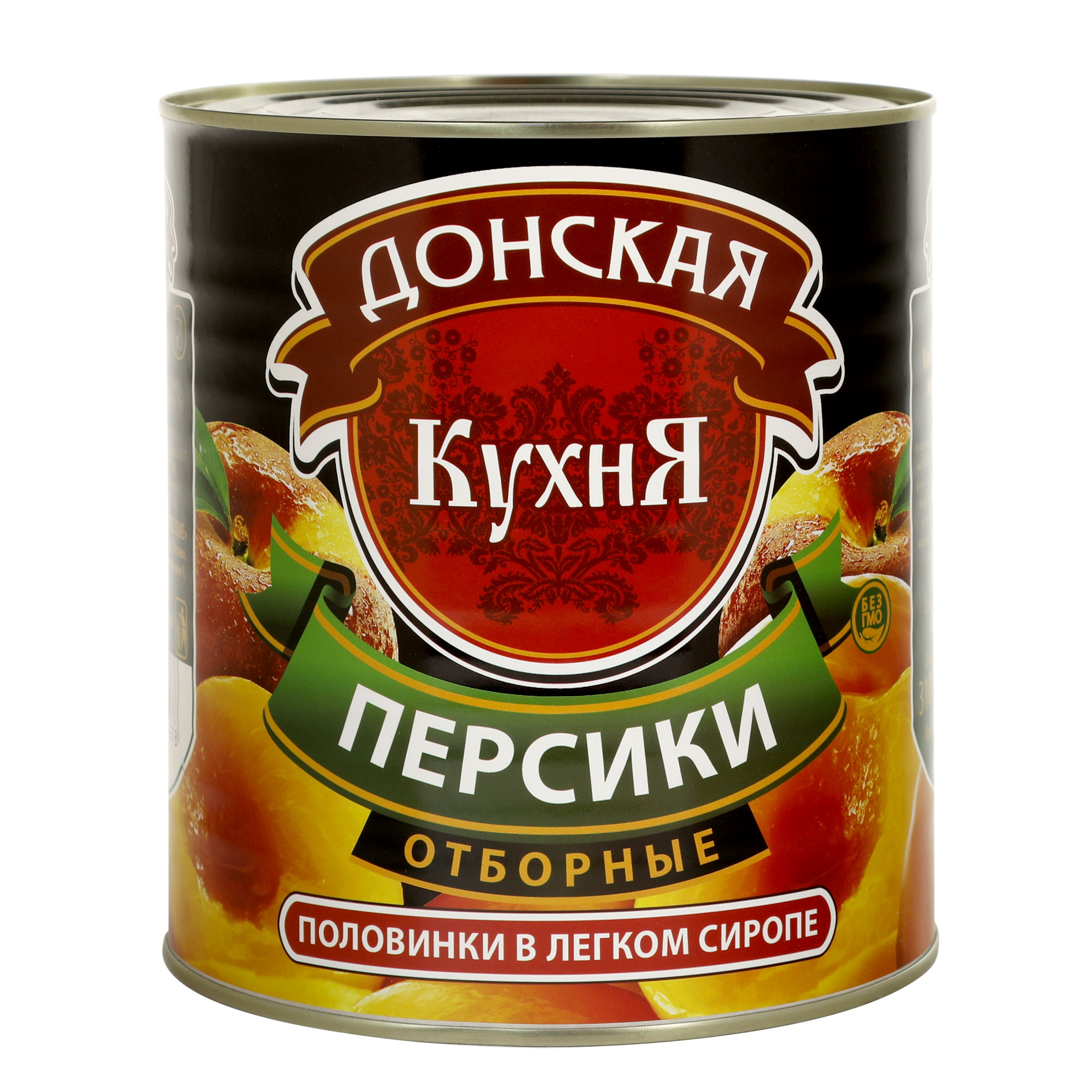 Персики Донская Кухня половинки в сиропе 3,1 л