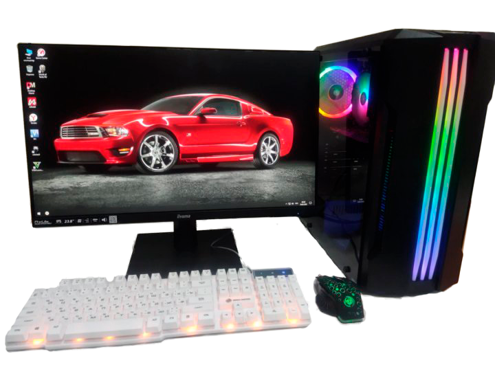 Настольный компьютер Компьютерс i7/HD-7850/16GB/SSD-128/HDD-500/Монитор 24' Black (КК4)