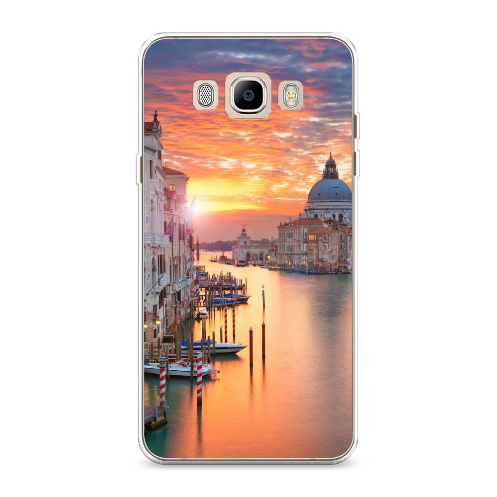 

Чехол на Samsung Galaxy J7 2016 "Восход 11", Розовый;оранжевый, 23050-2