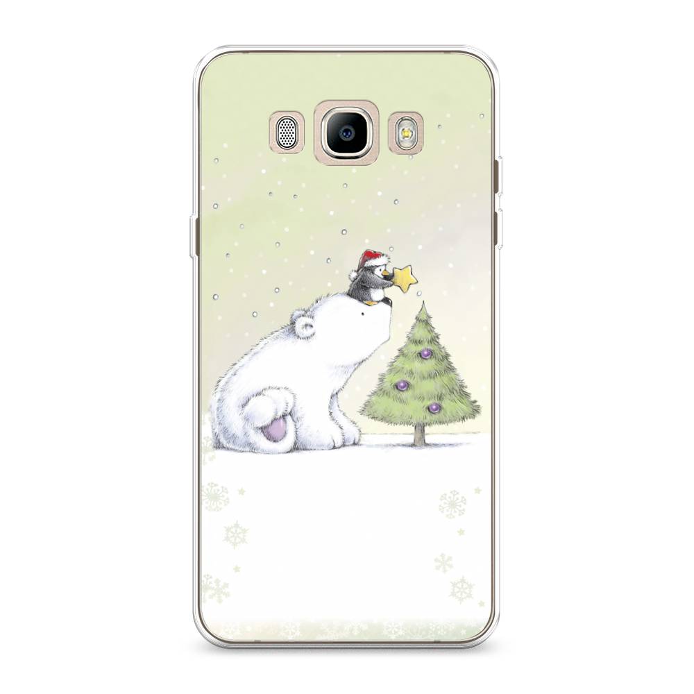 

Чехол на Samsung Galaxy J7 2016 "Украшение елки", Белый;бежевый, 23050-5