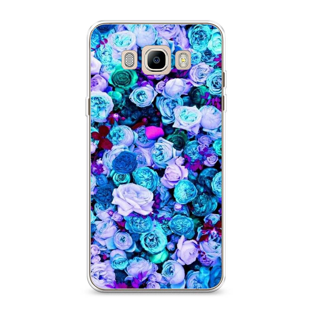 

Чехол на Samsung Galaxy J7 2016 "Цветочный ковер", Фиолетовый, 23050-2