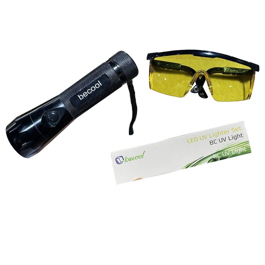 

UV набор для поиска утечек Becool BC-UV Light 20153 (фонарик + очки)