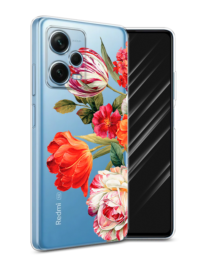 

Чехол Awog для Xiaomi Redmi Note 12 Pro Plus "Весенний букет", Красный;розовый;зеленый, 317150-8