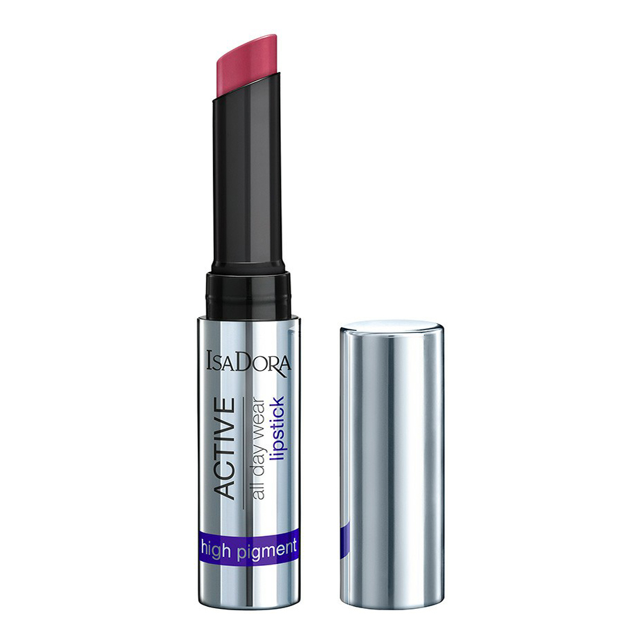 

Губная помада IsaDora Active All Day Wear Lipstick кремовая, матовая, 12 Hot Rose, 1,6 г